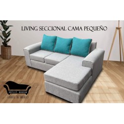 Mini Seccional Chico Con L movible Ideal Para Espacios Pequeños