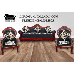 Juego de Living corona con presideciales 3 cuerpos Imperiales
