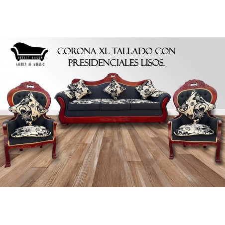 Juego de Living corona con presideciales 3 cuerpos Imperiales