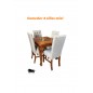 Comedor de 4 sillas Capitones Biege Normando Trilach Tablon