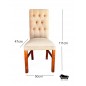 Comedor de 4 sillas Capitones Biege Normando Trilach Tablon