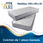 Colchón 1 Plaza Resortes Aleman Semiortopedico 25 cm altura.