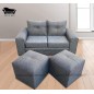 Living Sofa 2 cuerpos con puff