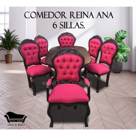 Comedor Ovalado Extensible 4 sillas y 2 Comensales Artesano Madera Tablon
