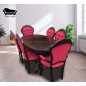 Comedor Ovalado Extensible 4 sillas y 2 Comensales Artesano Madera Tablon Comedor Ovalado Extensible 4 sillas y 2 Comensales Artesano Madera Tablon
