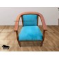 Juego De Living Sofa Genova Con Poltronas Herradura De Madera