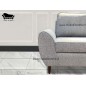Juego de Living Sofa Genorondo Con Puff Patas De Madera Solidas