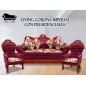 Juego De Living Sofa 3 Cuerpos Corona Imperial Con Presidenciales lino Burdeo Combinado Juego De Living Sofa 3 Cuerpos Corona Imperial Con Presidenciales lino Burdeo Combinado