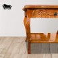 Mesa De Arrimo Tallado Artesano Tablon Fijo Mesa De Arrimo Tallado Artesano Tablon Fijo