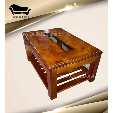 Mesa De Centro Un Vidrio Rectangular Tablon