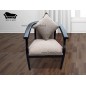 Juego De Living Sofa Barcelona 3 cuerpos Con Poltronas De Madera Solidas.