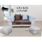juego de Living Sofa Rose Con Puff  Basico