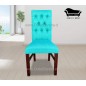 Comedor de 6 sillas Capitones Rectangular Lino Turqueza Vidrio Central Comedor de 6 sillas Capitones Rectangular Lino Turqueza Vidrio Central