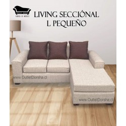 Mini Living Seccional L Pequeño Con Forma Movible Izquiero o Derecho