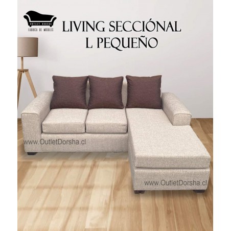 Mini Living Seccional L Pequeño Con Forma Movible Izquiero o Derecho