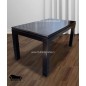 Comedor Rectangular de Madera Gruesa 6 Sillas Modelo Oporto Baniz Oscuro Sin Vidrio
