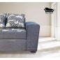 Juego De Living Sofa 3 Cuerpos Cuadrado Con Sillones Individuales Lino Gris