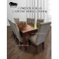 Comedor 8 Sillas Capitone Vidrio Central Tablon