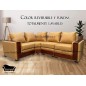 Esquinero 4 Piezas Con Madera Lino Combinado Reacomodable Resortes Mostaza Esquinero 4 Piezas Con Madera Lino Combinado Reacomodable Resortes Mostaza