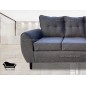 Sofa 3 Cuerpos mas 2 Sillones Gris Oscuro Modelo Zeus