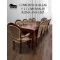 Comedor 8 Sillas Y 2 Coemsales Reina Ana Liso