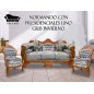 Sofa Normando 3 cuerpos con presidenciales Lino Gris Invierno