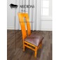 Comedor 6 Sillas Cuadrado Modelo Niza Tablon Solido Pu Eco Cafe