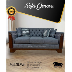 Sofá Genova 3.0 capitones madera tablon