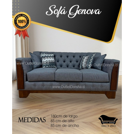 Sofá Genova 3.0 capitones madera tablon