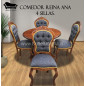 Comedor redondo reina ana estilo colonial